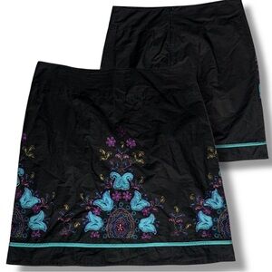 WRAPPER Embroidered Floral 100% Cotton VTG Skirt